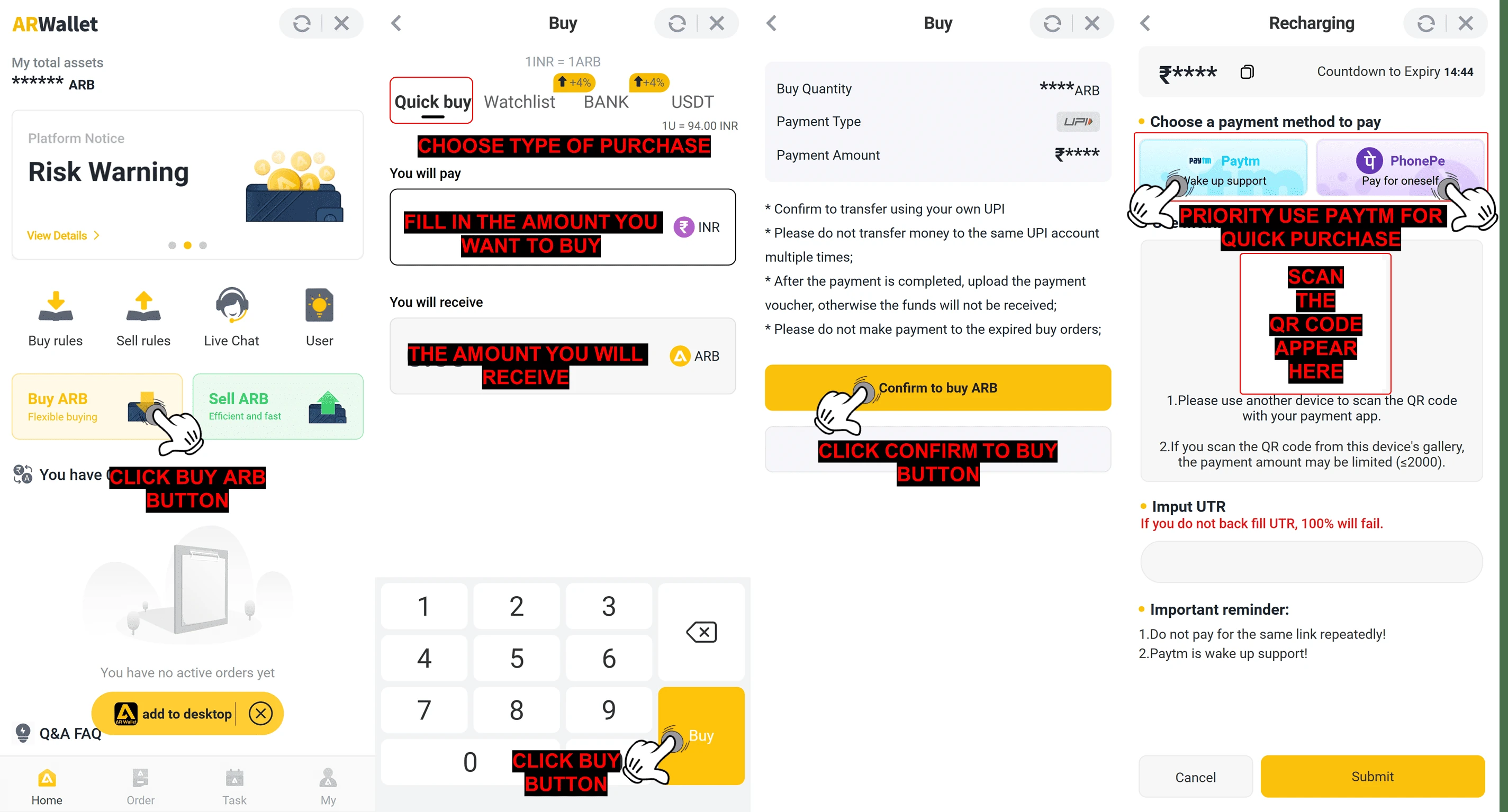 How To Buy ARB Coins Via Quick Buy Method — step screenshot